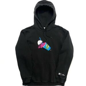 Adidas Originals + The Simpsons Squishee Cotton Blend Black Hoodie Sweatshirt XL